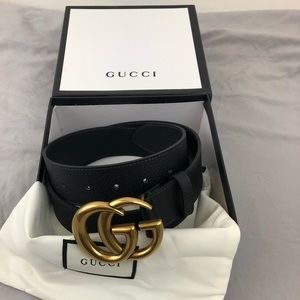 Double G buckle men’s belt